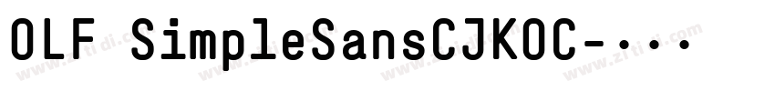 OLF SimpleSansCJKOC字体转换